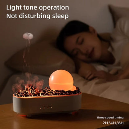 Cloud Rain Volcano Aroma Diffuser Humidifier Water Drip 200ml Aromatherapy Mask Queen Nepal