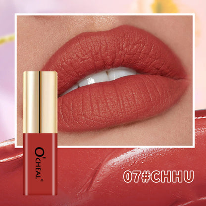 OCHEAL Small Bottle Matte Velvet Waterproof Long-lasting Lip Glaze Mask Queen Nepal