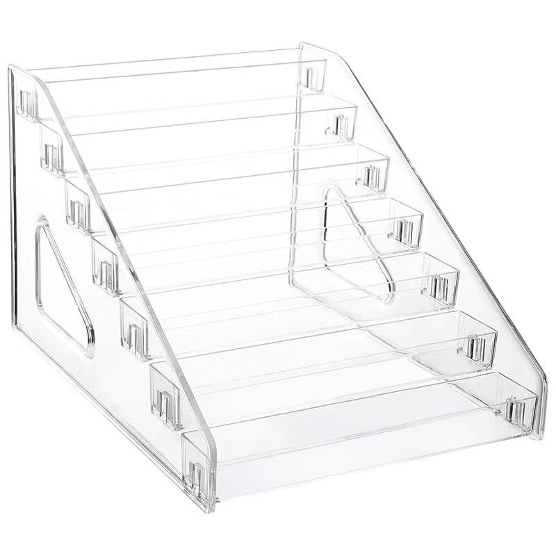 Nail Polish Display Organizer 5 & 7 Layers Clear Cosmetic Display Rack Holder