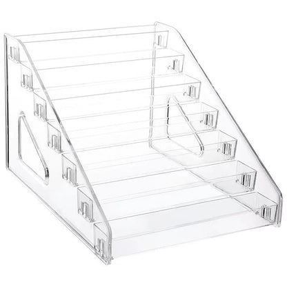 Nail Polish Display Organizer 5 & 7 Layers Clear Cosmetic Display Rack Holder