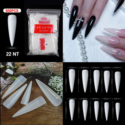 Full Cover Fake Nail Tips Packet False Nails In 10 Different Sizes