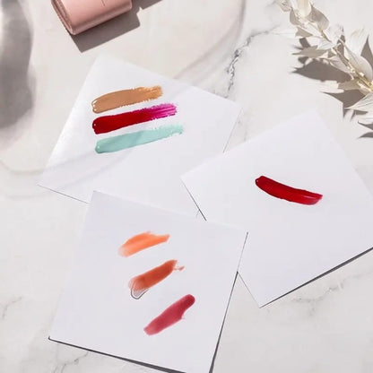 50Pcs Nail Color Paper Palette Waterproof Gel Mixed Drawing Paper DIY Display Nail Tools(7.5cm*7.5cm))