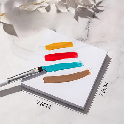 50Pcs Nail Color Paper Palette Waterproof Gel Mixed Drawing Paper DIY Display Nail Tools(7.5cm*7.5cm))