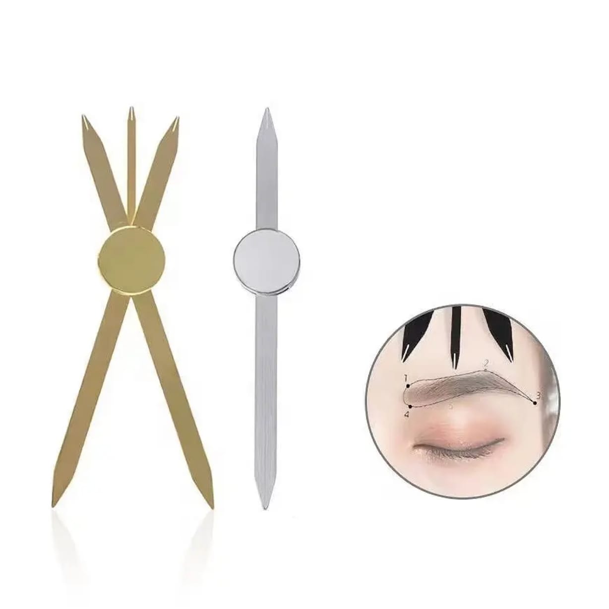 Compass Eyebrow Ruler Tattoo Microblading Eyebrow Stencil Design Training Tools Mask Queen Nepal