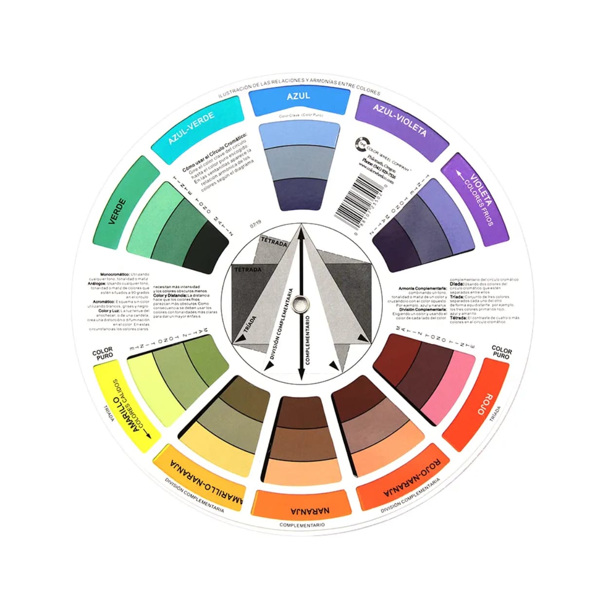 Manicure Color Wheel Tattoo Pigment Wheel Color Mix Guide Chart Makeup Color Wheel 23cm Mask Queen Nepal