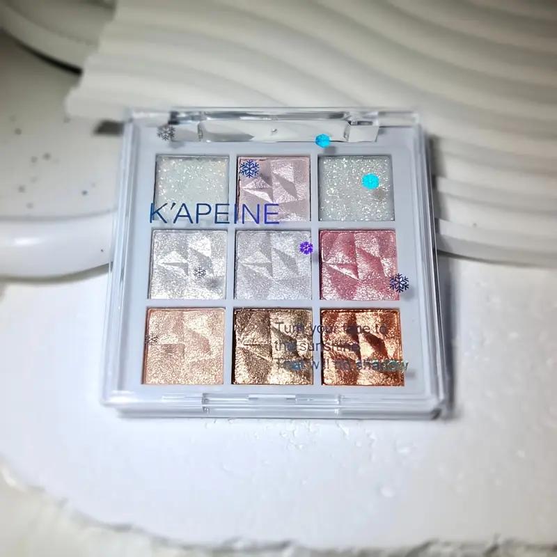 Kapeine 9 Colors Full Glitter Diamond Snowflake Eyeshadow Palette Easy Beauty Nepal