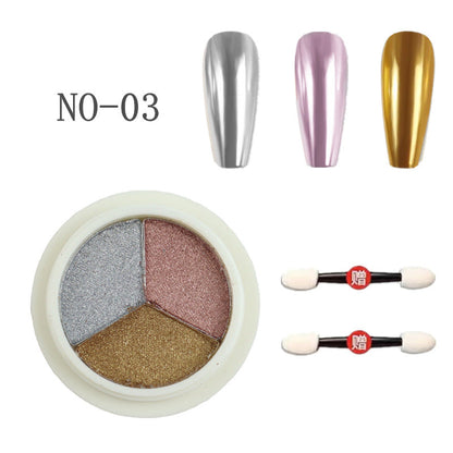 Nail Art Chrome Powder 6 color Mask Queen Nepal