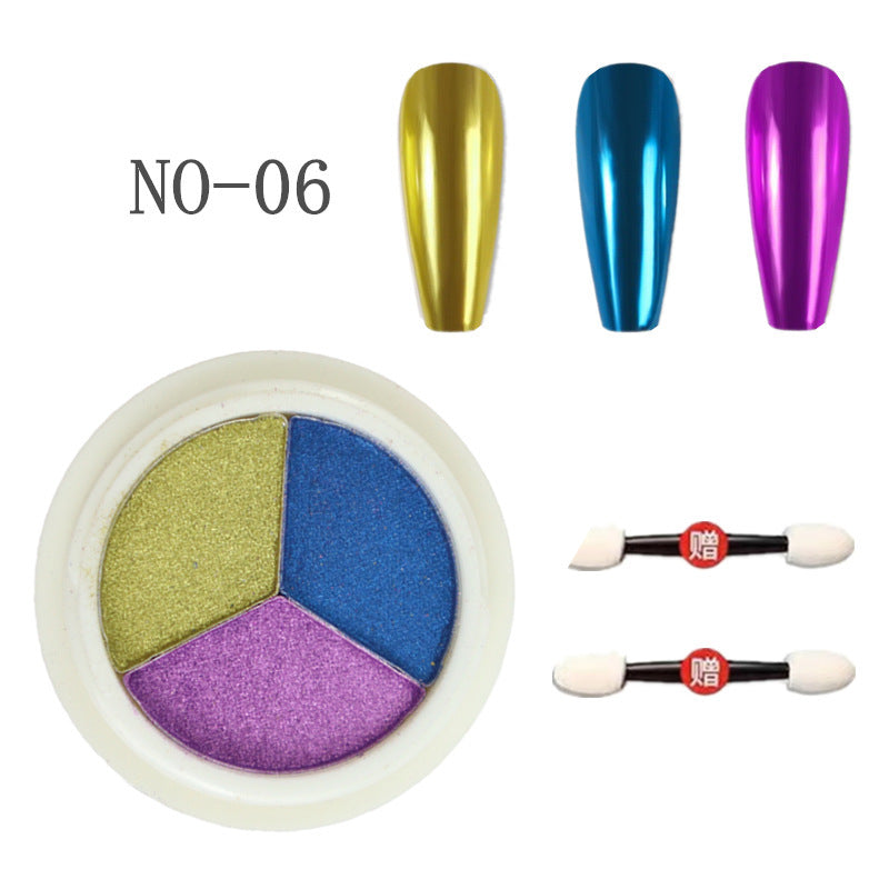 Nail Art Chrome Powder 6 color Mask Queen Nepal