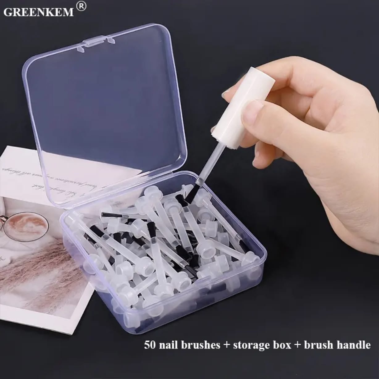 Disposable Nail Gel Polish Brush 50Pcs/Box Mask Queen Nepal