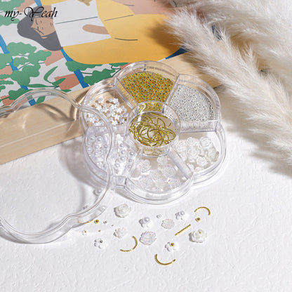 6 Grid Nail Stone Box Nail Art Rhinestone Mask Queen Nepal