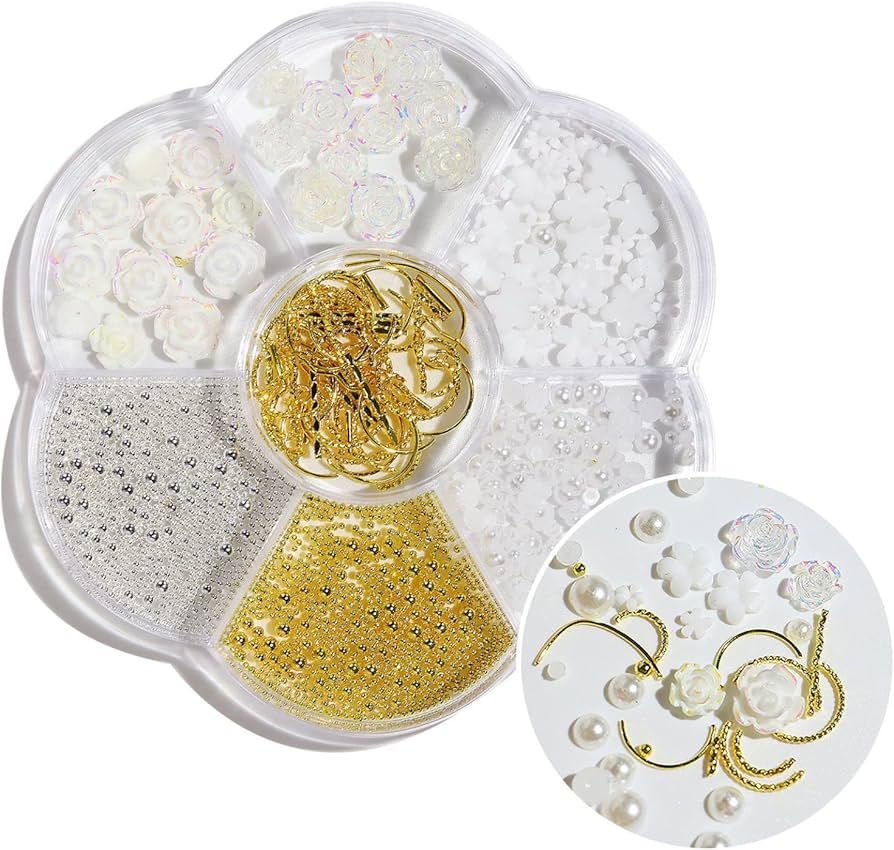 6 Grid Nail Stone Box Nail Art Rhinestone Mask Queen Nepal