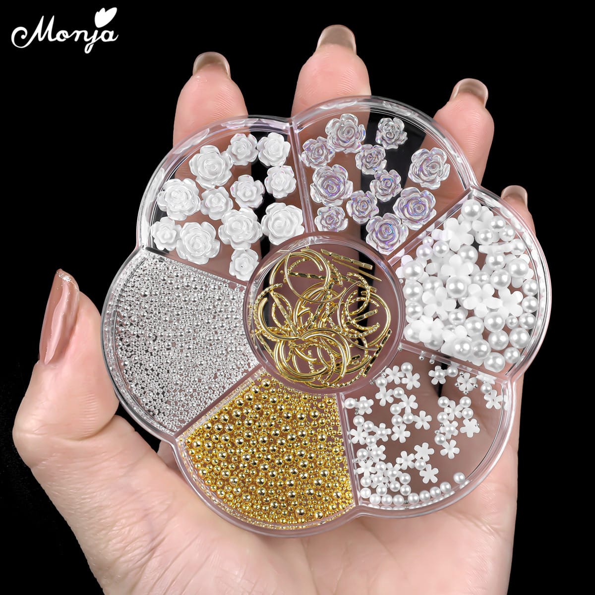 6 Grid Nail Stone Box Nail Art Rhinestone Mask Queen Nepal