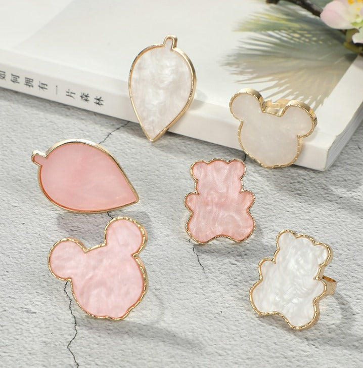 Adjustable Resin Palette Rings Resin DIY Nail Art Palette Mask Queen Nepal