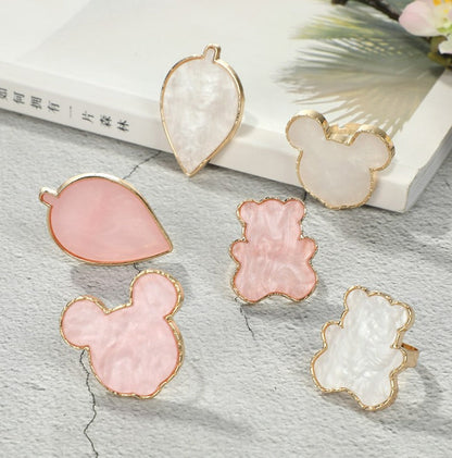 Adjustable Resin Palette Rings Resin DIY Nail Art Palette Mask Queen Nepal