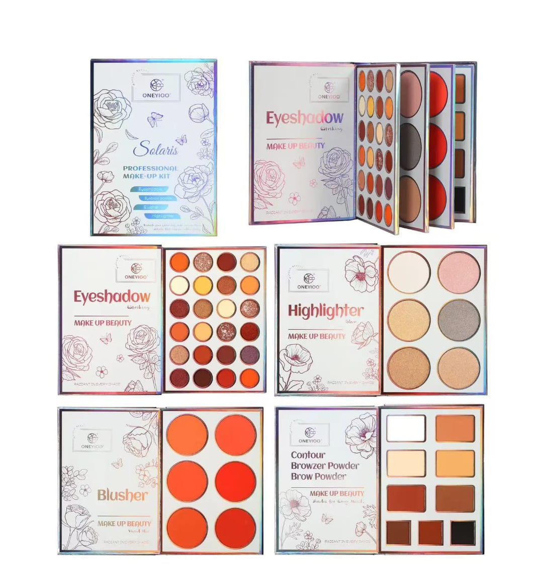 ONEYIOO Solaris 45 Color Eye & Face Palette Makeup Book AZ-206 Easy Beauty Nepal