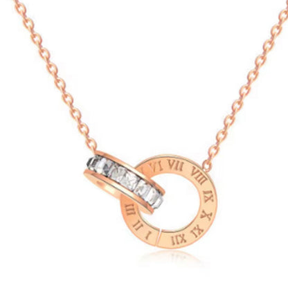 Diamond Necklace Non-Tarnish Stainless Steel Chain Gold Pendant Easy Beauty Nepal