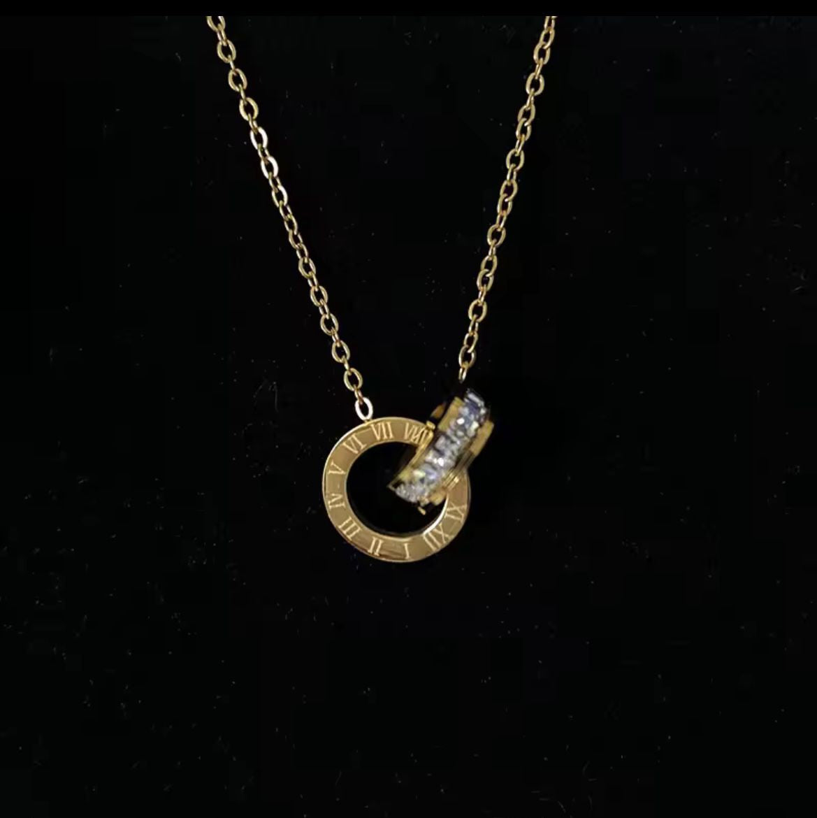 Diamond Necklace Non-Tarnish Stainless Steel Chain Gold Pendant Easy Beauty Nepal