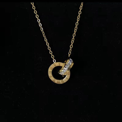 Diamond Necklace Non-Tarnish Stainless Steel Chain Gold Pendant Easy Beauty Nepal