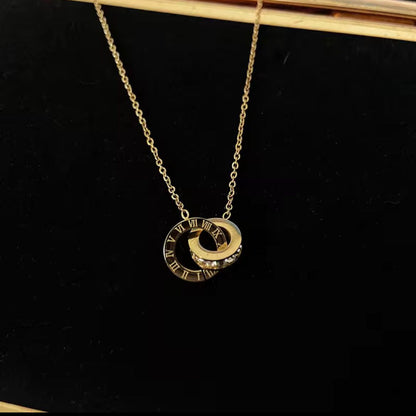 Diamond Necklace Non-Tarnish Stainless Steel Chain Gold Pendant Easy Beauty Nepal