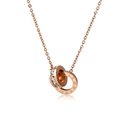 Diamond Necklace Non-Tarnish Stainless Steel Chain Gold Pendant Easy Beauty Nepal