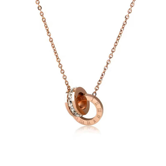 Diamond Necklace Non-Tarnish Stainless Steel Chain Gold Pendant Easy Beauty Nepal