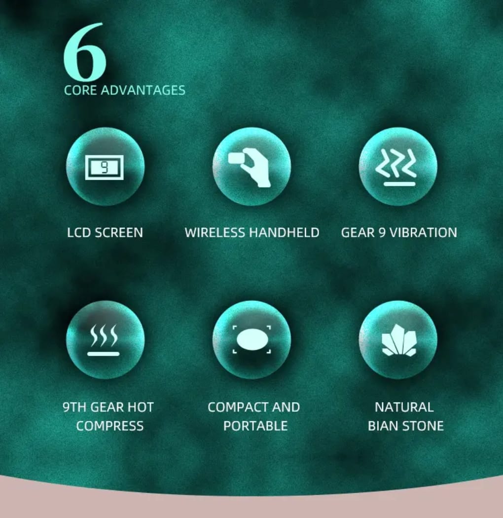 Natural Bianstone Gua Sha Massager With Electric Heat Press Mask Queen Nepal