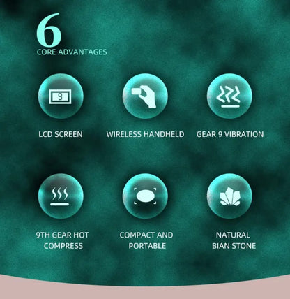 Natural Bianstone Gua Sha Massager With Electric Heat Press Mask Queen Nepal