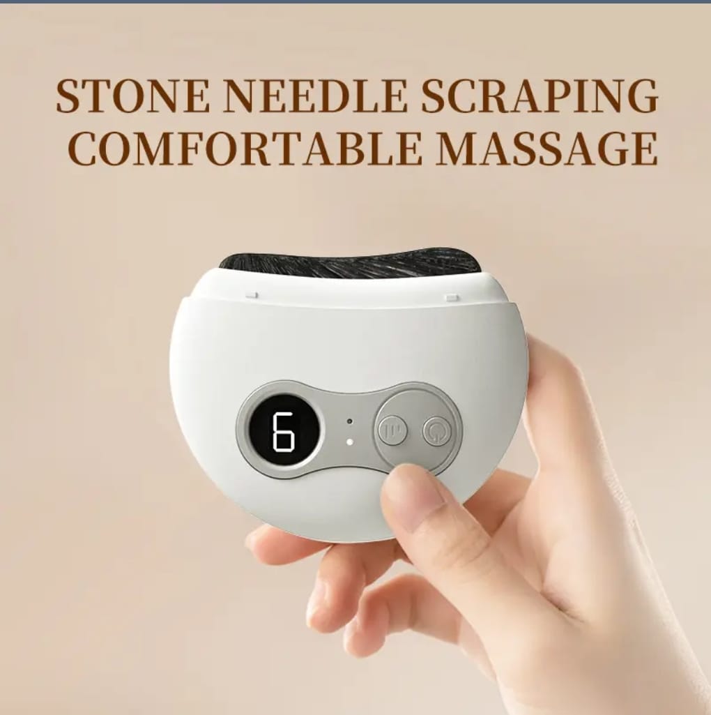 Natural Bianstone Gua Sha Massager With Electric Heat Press Mask Queen Nepal