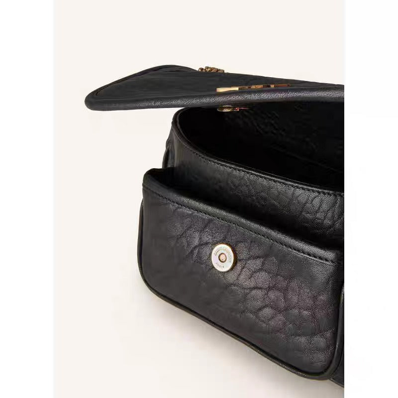 Saint Laurent Black Niki Medium Ysl-Plaque Leather Shoulder Bag Easy Beauty Nepal