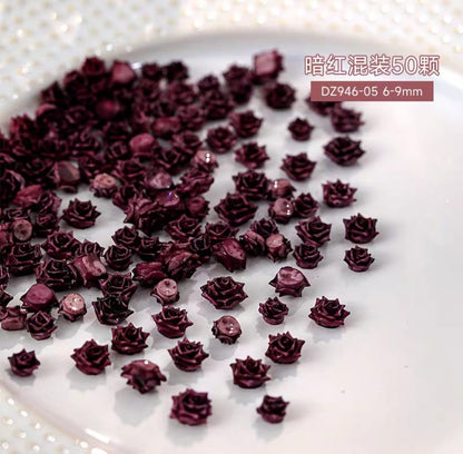 Nail Stone (3D Flower Tulip & Rose）50 Pcs Mask Queen Nepal