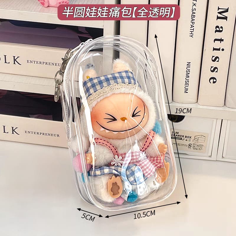 Labubu Doll Large Transparent Display Bag Easy Beauty Nepal
