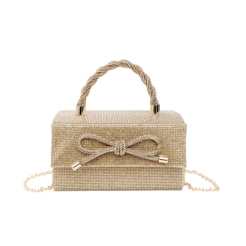 Gorgeous Rhinestones Bow Chain Shoulder Luxury Bag Easy Beauty Nepal