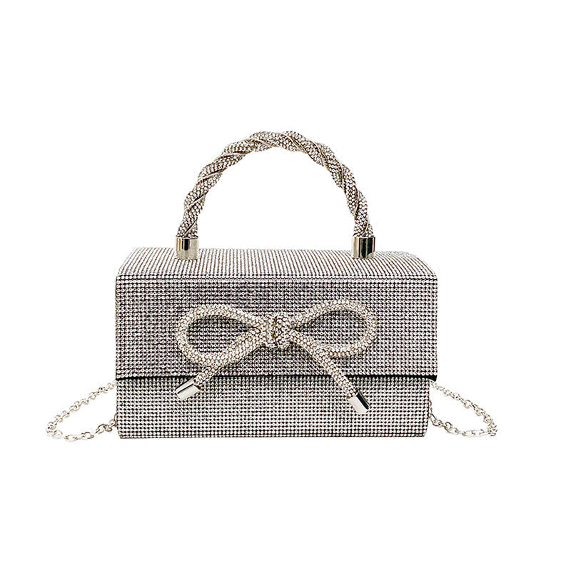 Gorgeous Rhinestones Bow Chain Shoulder Luxury Bag Easy Beauty Nepal