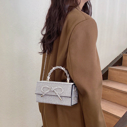 Gorgeous Rhinestones Bow Chain Shoulder Luxury Bag Easy Beauty Nepal