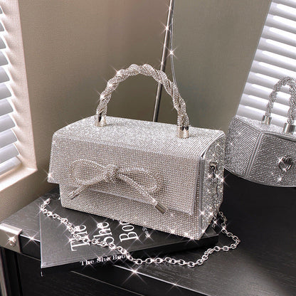 Gorgeous Rhinestones Bow Chain Shoulder Luxury Bag Easy Beauty Nepal