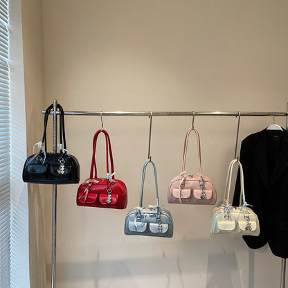 Celebrity Style Bow Korean Niche Versatile Boston Tote Bag Easy Beauty Nepal