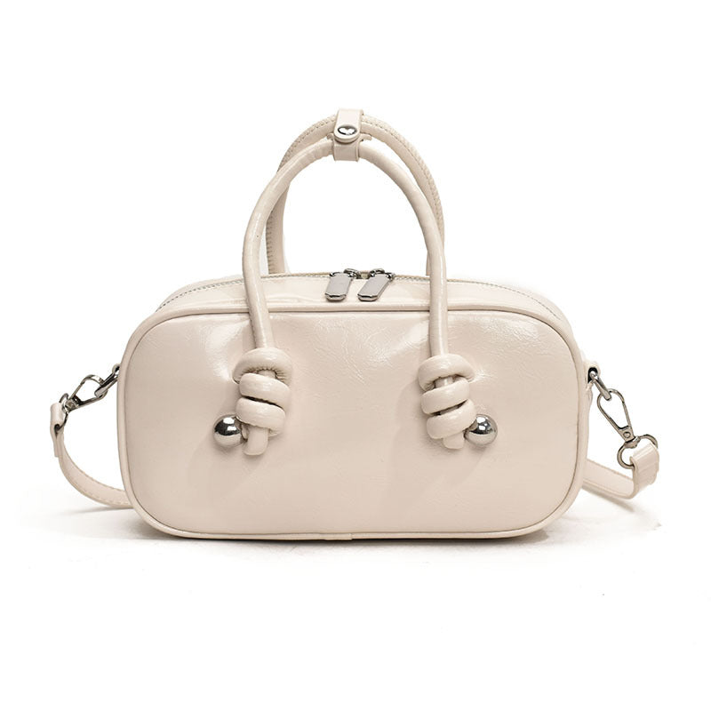 Small Leather Wallet With Top Handle Casual Shoulder Tote White Bag Easy Beauty Nepal