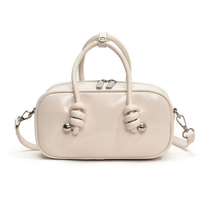 Small Leather Wallet With Top Handle Casual Shoulder Tote White Bag Easy Beauty Nepal