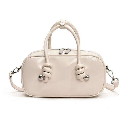 Small Leather Wallet With Top Handle Casual Shoulder Tote White Bag Easy Beauty Nepal