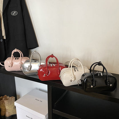 Small Leather Wallet With Top Handle Casual Shoulder Tote White Bag Easy Beauty Nepal