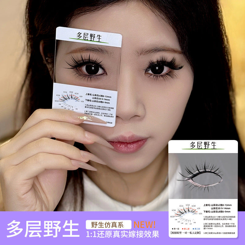 3d Try On Card Cluster Segmented Grafted Eyelashes Mask Queen Nepal