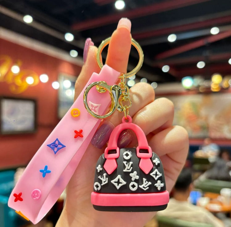 Cute Silicone Handbag Shaped & Labubu Keychains Charm Easy Beauty Nepal