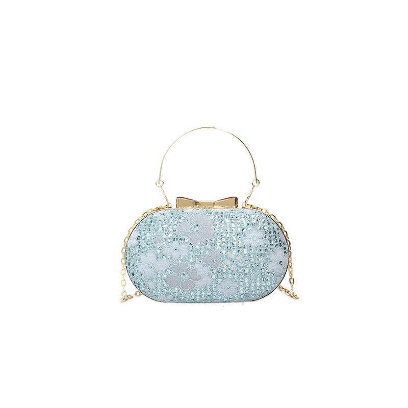 Glamorous Evening Shiny Rhinestone Bow Clasp Women's Bag Easy Beauty Nepal