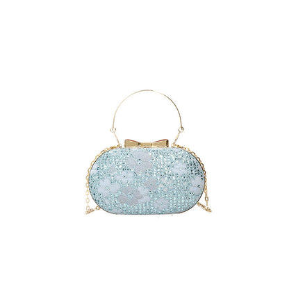 Glamorous Evening Shiny Rhinestone Bow Clasp Women's Bag Easy Beauty Nepal