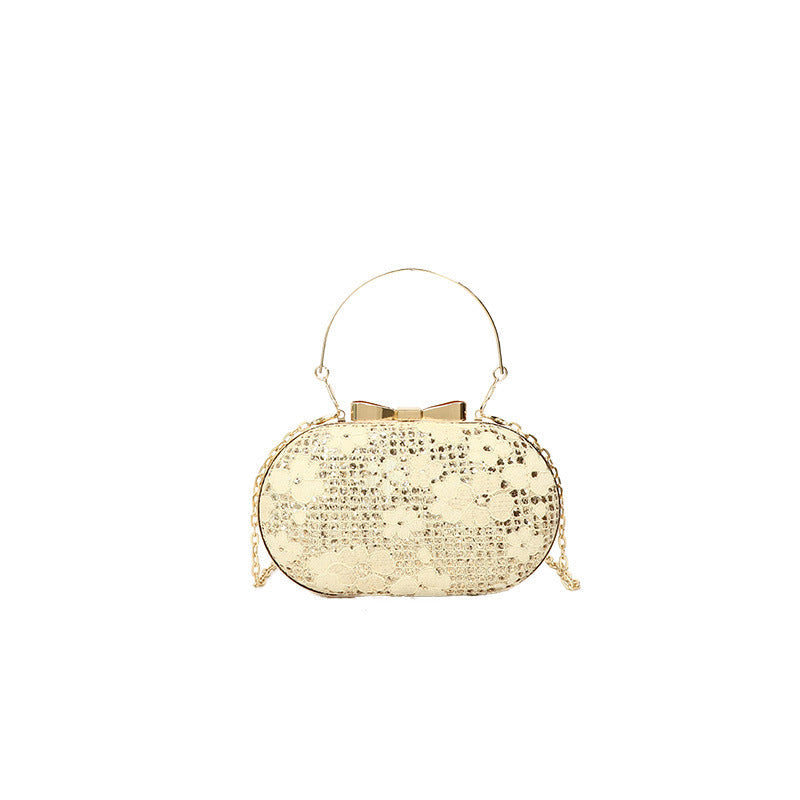 Glamorous Evening Shiny Rhinestone Bow Clasp Women's Bag Easy Beauty Nepal