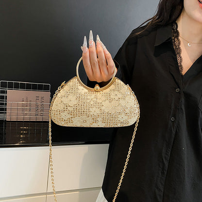 Spring Stitched Square Lockable Shiny Crossbody Women's Bag Easy Beauty Nepal