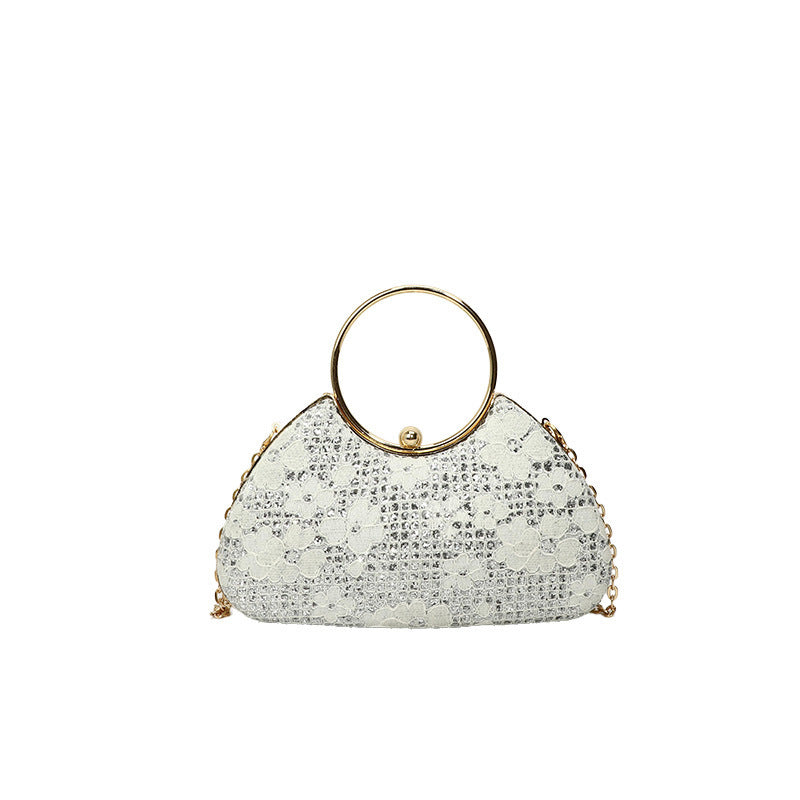 Spring Stitched Square Lockable Shiny Crossbody Women's Bag Easy Beauty Nepal