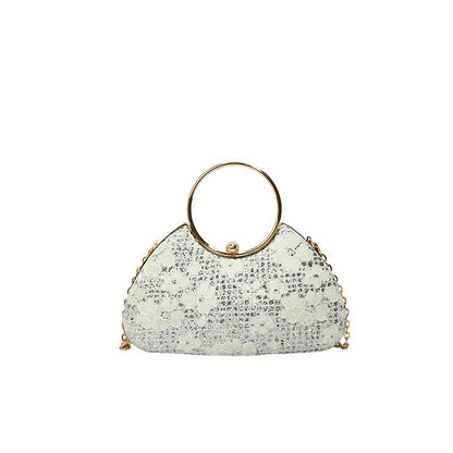 Spring Stitched Square Lockable Shiny Crossbody Women's Bag Easy Beauty Nepal