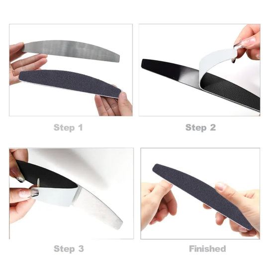 Double Slide Grit Steel Replaceable Sandpaper Nail Filer Mask Queen Nepal