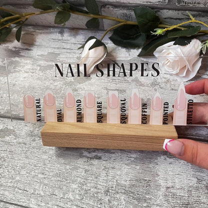 Nail Shape Display Board Showing Shelf With Decorative Base Mask Queen Nepal